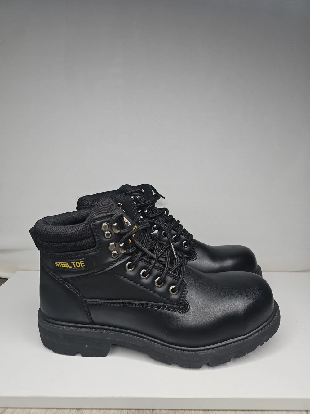 NWT Brahma Gus Steel Toe Black Leather Work Boots Men’s 11W